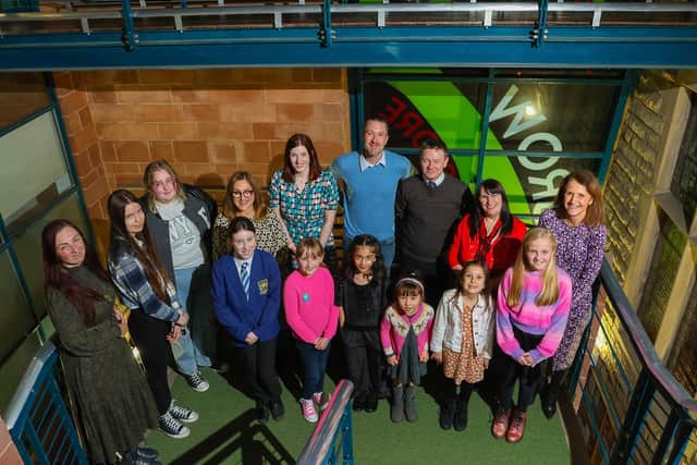 Some of the Writing Rammy prize winners and judges at the presentation ceremony in Falkirk Library. Pic: Scott Louden