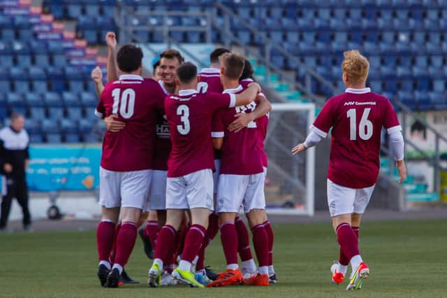 Linlithgow Rose players have celebrated victories in each of their last four league games (Pic by Scott Louden)