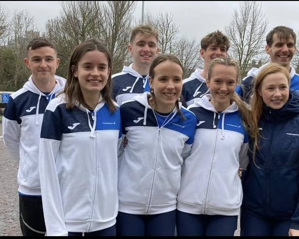 The Scottish men’s and women’s teams, including Vics’ Scott Stirling, pictured back row, furthest right (Photo: Scottish Athletics)