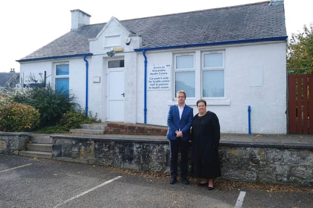 Councillor Graeme Downie (Labour for West Fife & Coastal Villages) and the Scottish Labour Health spokesperson, MSP Jackie Baillie.