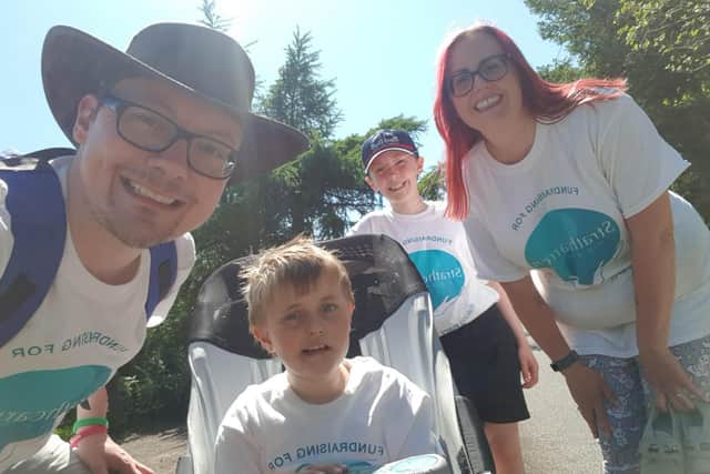 Rory Procek was supported all along the way of his fundraising effort for Strathcarron Hospice by mum Karen, dad Kris and brother.