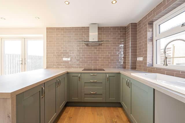 The newly installed kitchen at 17 Bonnytoun Terrace, Linlithgow.