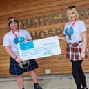 The former Miss Falkirk Herald and her podiatrist friend stepped out for a good cause