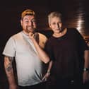 Cameron Barnes and Blythe Duff launch their re-imagined version of The Pogues' Fairytale of New York to raise funds for two charities (Pic: Scott Wood)