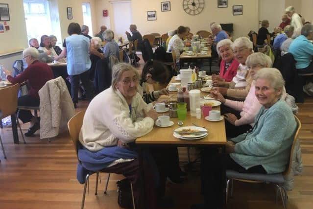 Grangemouth Old Peoples Welfare at Talbot House receive £1500 from Earls Gate Energy Centre Community Fund to help fund lunch club.