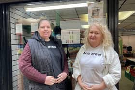 Pamela Young And June Ramage Of Grangemouth Community Hub. Picture: Contributed