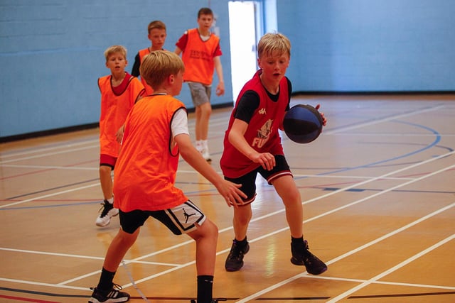 Concentration written all over these youngster's faces as they put their skills to the test