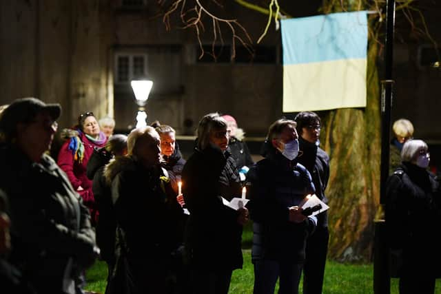 People throughout the Falkirk area have been showing their support for Ukraine in a variety of ways