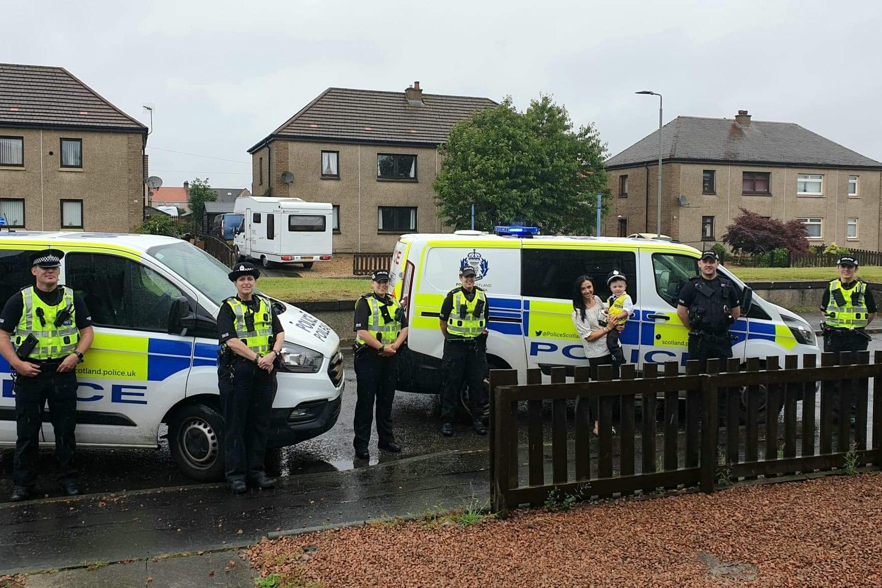 Police visit gives Falkirk boy birthday of his dreams Falkirk Herald