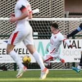 Steven Hetherington was sent off at Broadwood. Image: Michael Gillen