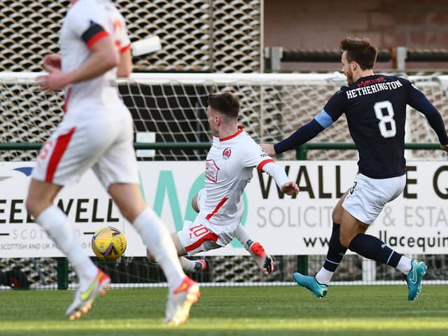 Steven Hetherington was sent off at Broadwood. Image: Michael Gillen
