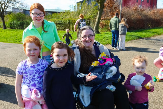 Inchyra Park Easter Egg Hunt was fun for the Fullard and Colls families from Grangemouth and Maddiston