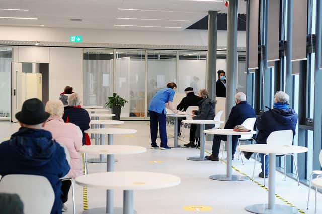 New Covid vaccination clinics are being set up to replace Forth Valley College's Falkirk, Stirling and Alloa campuses as the sites prepare for the return of students ahead of the new 2021 term. Picture: Michael Gillen.