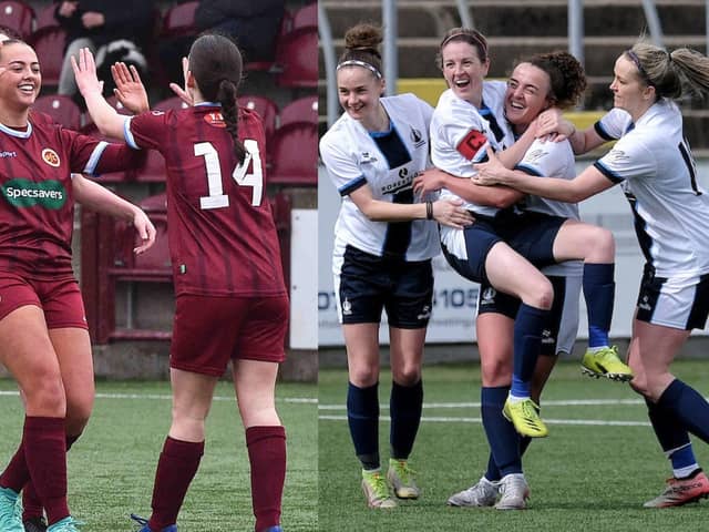 Stenhousemuir and Falkirk have both earned promotion to the SWF Championship (Pictures by Ger Harley & Alex/Sportpix/SWF)