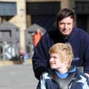 Ian Rankin with his son Kit. Picture: Phil Wilkinson/ TSPL