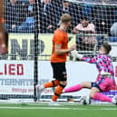 25-07-2023. Picture Michael Gillen. FALKIRK. Falkirk Stadium. Falkirk FC v Dundee United FC. Season 2023 - 2024.Viaplay Cup Group B. Scottish League Cup.:(Photo: Michael Gillen)