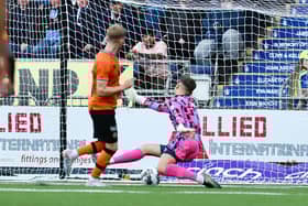 25-07-2023. Picture Michael Gillen. FALKIRK. Falkirk Stadium. Falkirk FC v Dundee United FC. Season 2023 - 2024.Viaplay Cup Group B. Scottish League Cup.:(Photo: Michael Gillen)