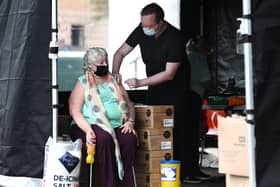 Stock photo of a drop-in Covid vaccination centre. Photo: John Devlin.