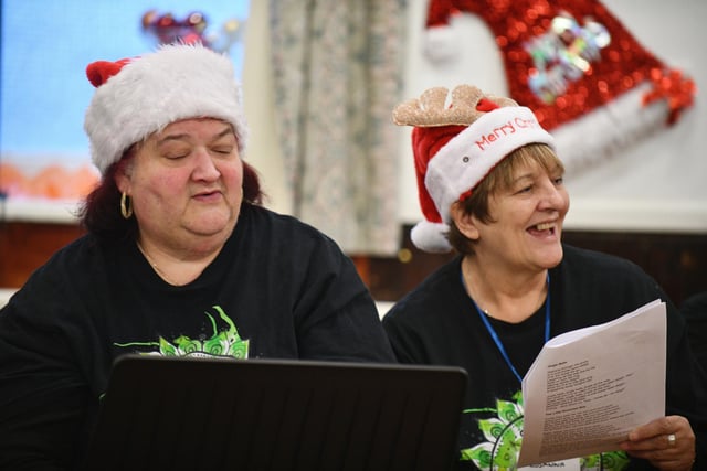 Choir members led a dementia friendly festive sing-a-long session in Camelon.