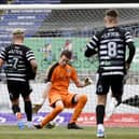 Niyah Joseph nets his second goal for East Stirlingshire against Dalbeattie Star (Pics by Alan Murray)