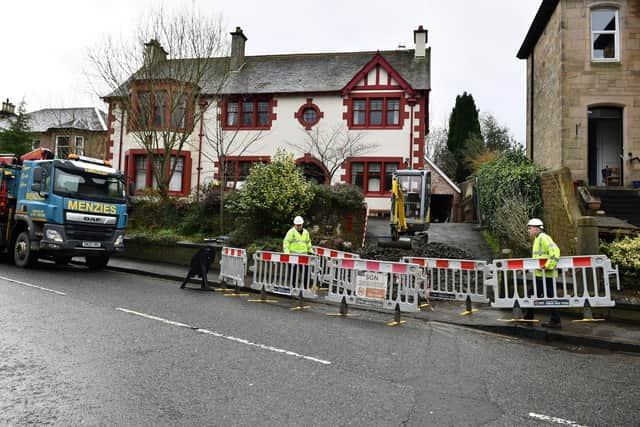 Repairs to the sink hole are still ongoing in Hodge Street(Picture: Submitted)