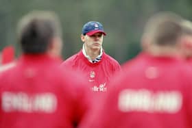 MYSTERY PLAYER: Who is this former England centre, pictured acting as a national team coach back in 2000? (Photo:Gary M Prior/Getty Images)