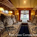 A SRPS first class compartment which seeks to convey the golden age of rail travel. Pic: SRPS