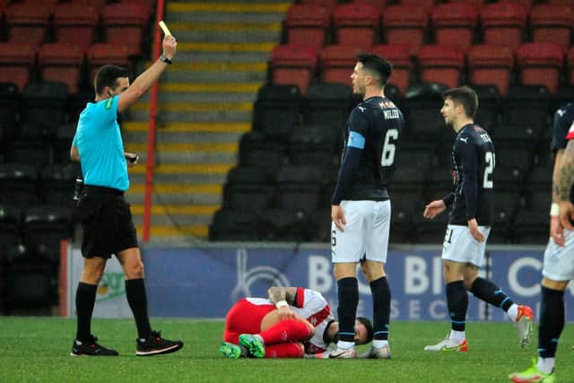 Gary Miller's yellow card early on put him in a tough position in his sitting midfield role