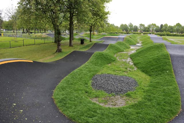 The incident happened at Zetland Park's new pump track on Sunday evening