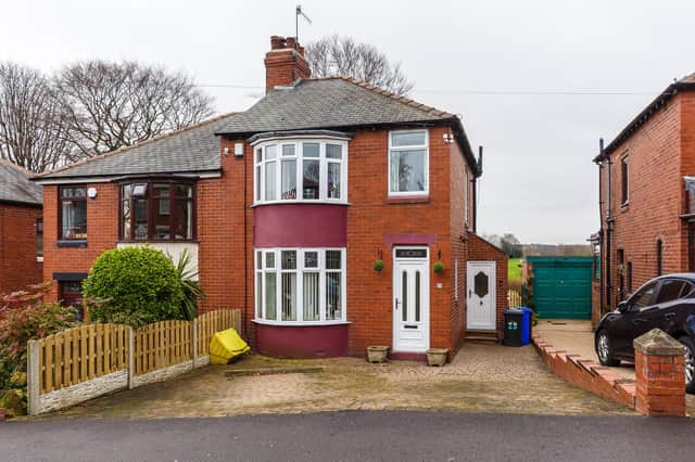 This semi-detached house on Hereward Road, Sheffield Lane Top, has three bedrooms.