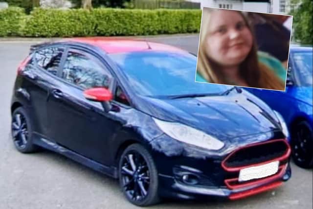 Laura Hamilton was last seen in the Forth Valley area and is thought to be driving her red and black Ford Fiesta 
(PIcture: Submitted)