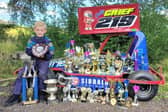 Falkirk stock car star Oakley Grief has been collecting winners’ medals since he started out (Photo: Submitted)