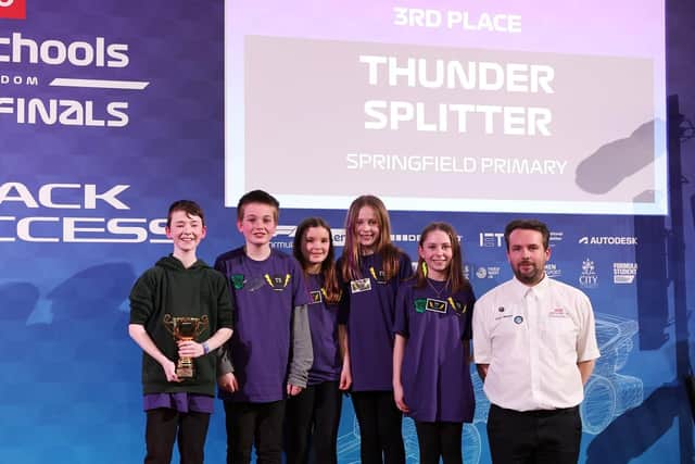 The Thunder Splitter crew from Springfield PS with their third place trophy.