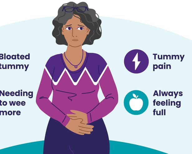 Target Ovarian Cancer is hoping to raise awareness of the four symptoms women should look out for.