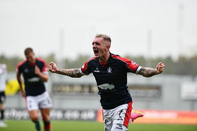 30-09-2023. Picture Michael Gillen. FALKIRK. Falkirk Stadium. Falkirk FC v Montrose FC. Season 2023 - 2024. Matchday 8. SPFL cinch League One.:.