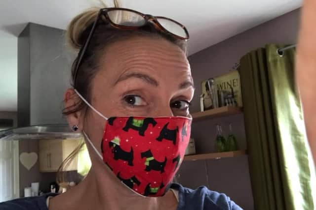 Julie Bateman has made 50 dog-themed masks during lockdown
