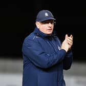 03-02-2024. Picture Michael Gillen. FALKIRK. Falkirk Stadium. Falkirk FC v The New Saints FC. Season 2023 - 2024. SPFL Trust Trophy Semi-Final.:.