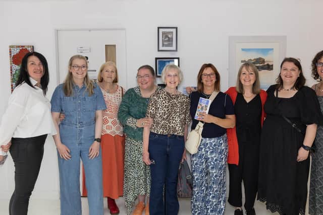 The launch of Falkirk Open Studios, artists left to right: Kay Devine, Cara Fraser, Catherine King, Alison Mayne, Maureen Campbell, Nikki Monaghan, Lesley Anne Derks, Jade Stout and Joanne Boyle. Pic: Joanne Boyle