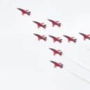 The Red Arrows last flew over the Stirling area in 2014 for Armed Forces day
(PIcture: Jim Mailer - Whyler Photos)