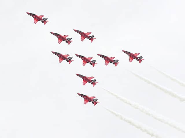The Red Arrows last flew over the Stirling area in 2014 for Armed Forces day
(PIcture: Jim Mailer - Whyler Photos)