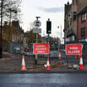 Work was carried out at the West Bridge Street/Newmarket Street traffic lights. Pic: Michael Gillen