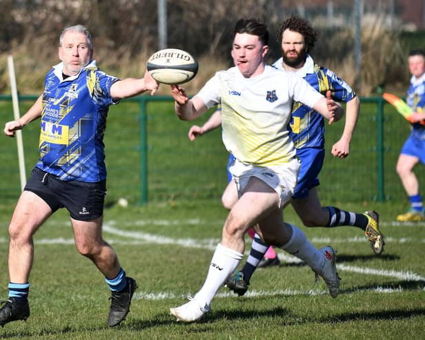 Bo'ness Rugby Club's White Rhinos take on Midlands Spirit XV in the Brian Nimmo Memorial match.