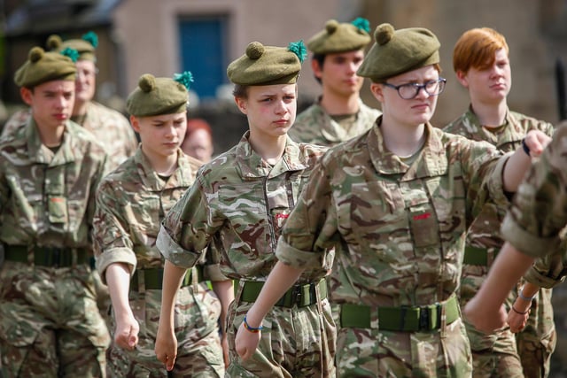 Army cadets take part in Saturday's parade