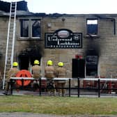 The aftermath of the blaze which ripped through the Underwood Lockhouse back in 2013