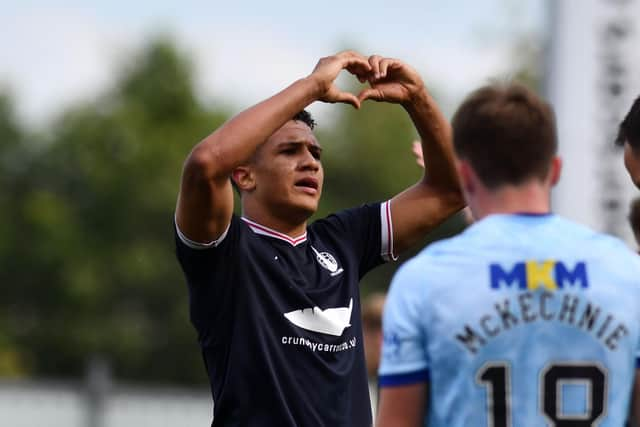 Juan Alegria grabbed his Falkirk goal on Saturday afternoon