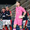 Finn Yeats and Callumn Morrison celebrate the latter scoring against Dundee United (Photo: Michael Gillen)