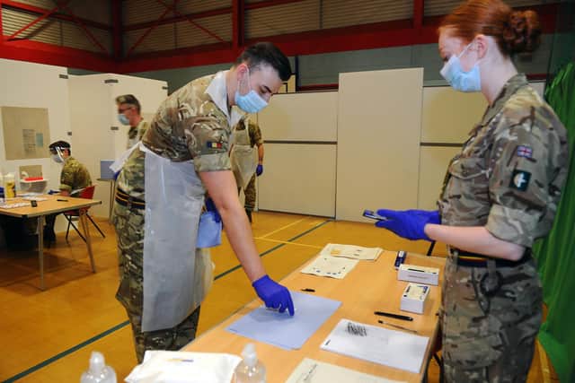 Polmont Sports Centre's new testing centre is manned by 2 Close Support Battalion REME 11 Company (2 CS Battalion REME 11 Company) which is based at Leuchars Station Military Barracks. (Pic:Michael Gillen)