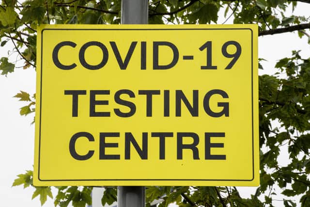 The temporary mobile testing centre comes as coronavirus cases continue to rise (Photo: Lisa Ferguson).