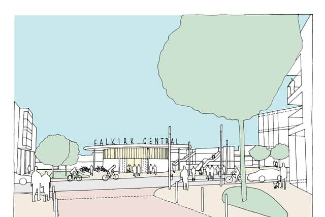 One of the artists' impression of what the town centre could look like.  (Sketch courtesy of Threesixty Architecture)