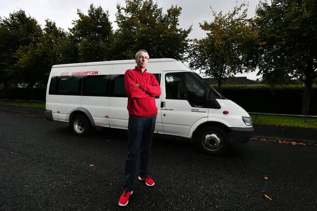 Peter Krykant, who modified a minibus into a facility where he says addicts can safely take drugs under supervision, has welcomed the Scottish Government's pledge to tackle the country's drug deaths crisis. Picture: John Devlin.
